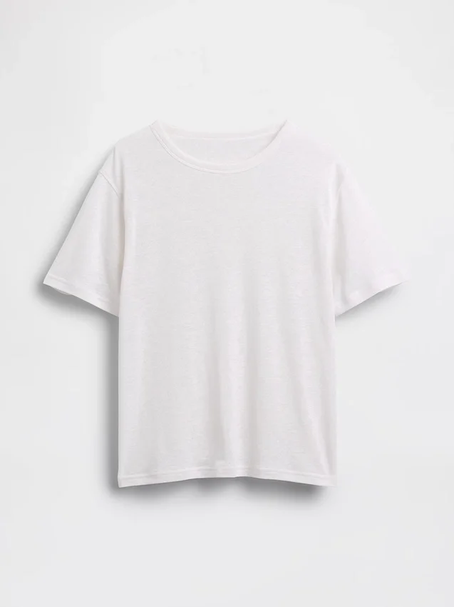 T-shirt ample en mélange de lin