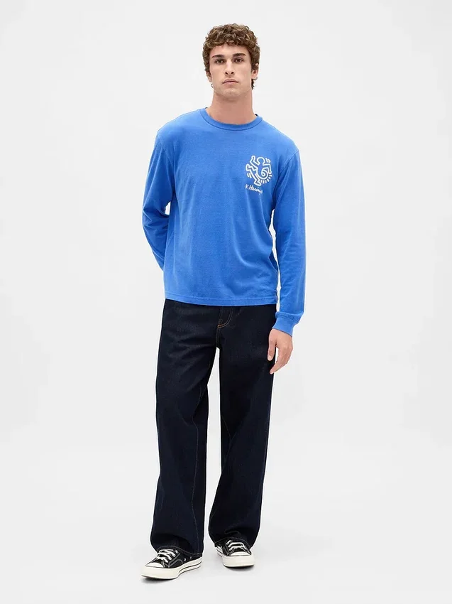 T-shirt ample à motif Keith Haring