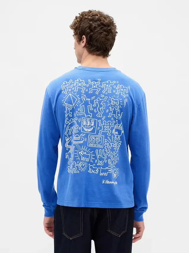 T-shirt ample à motif Keith Haring