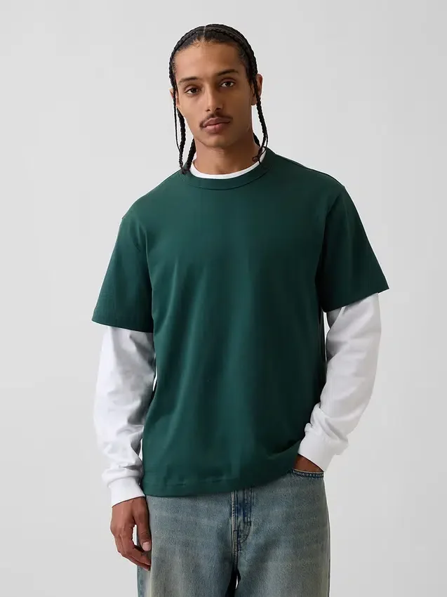 T-shirt ample pour adulte en jersey épais