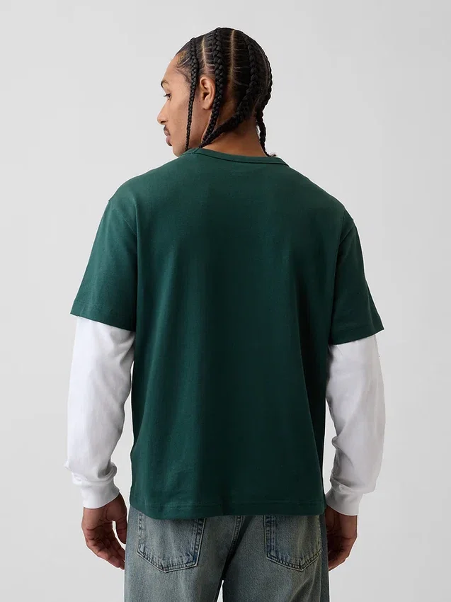 T-shirt ample pour adulte en jersey épais