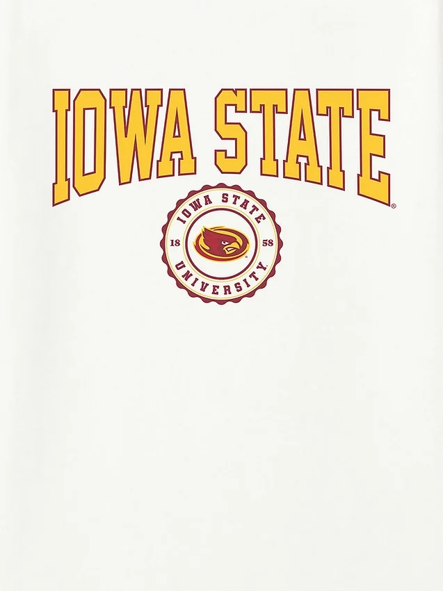 T-shirt avec le blason de l'université d'État de l'Iowa en graphisme foncé