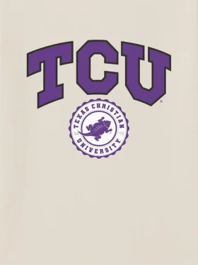 T-shirt avec le logo « Collegiate Seal » de la TCU (Texas Christian University) en version graphique foncée