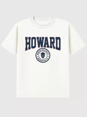 T-shirt avec le logo de l'université Howard en version graphique foncée