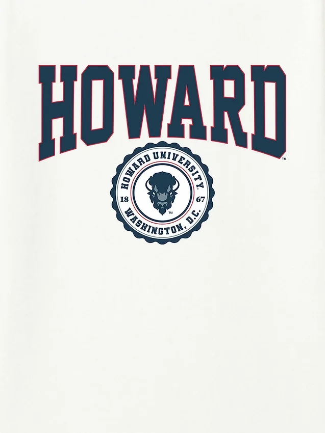 T-shirt avec le logo de l'université Howard en version graphique foncée