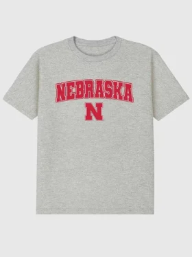 T-shirt avec logo « Arch Logo » de l’université du Nebraska (graphisme foncé)