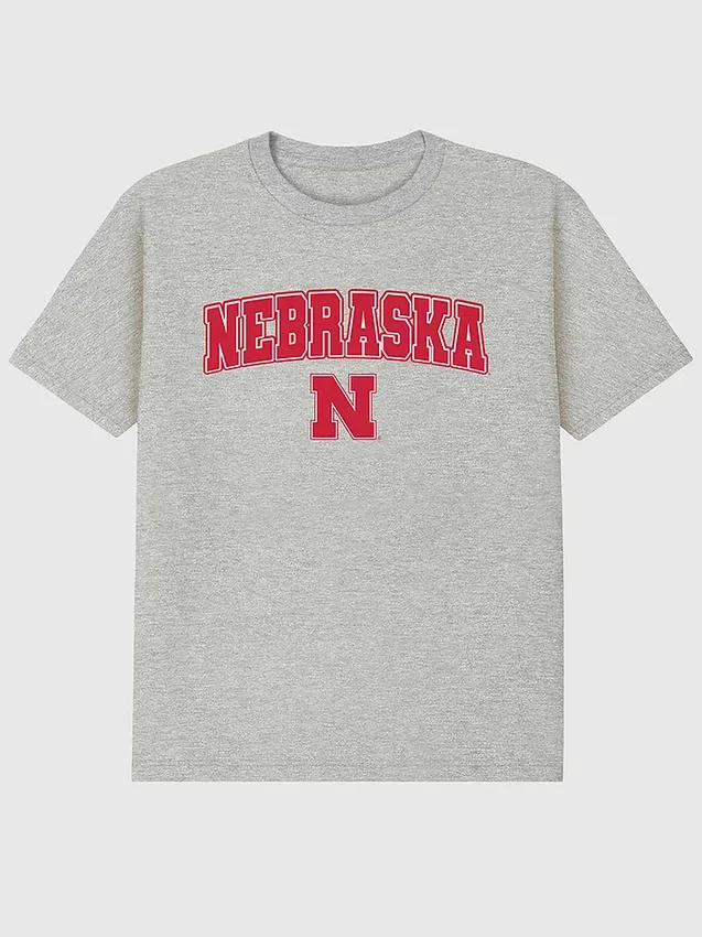 T-shirt avec logo « Arch Logo » de l’université du Nebraska (graphisme foncé)