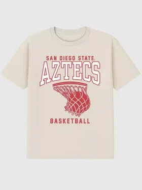 T-shirt avec motif du panier de basket de l'université d'État de San Diego