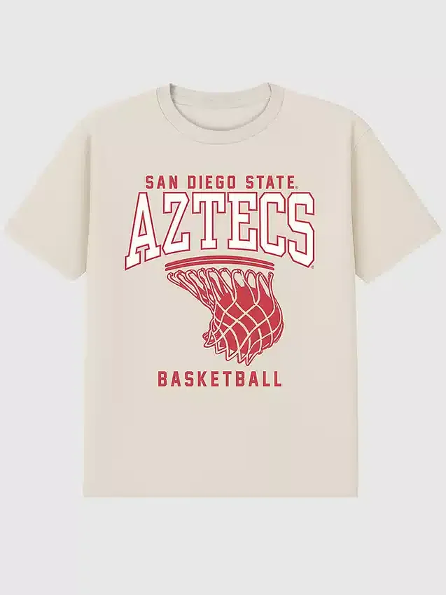 T-shirt avec motif du panier de basket de l'université d'État de San Diego
