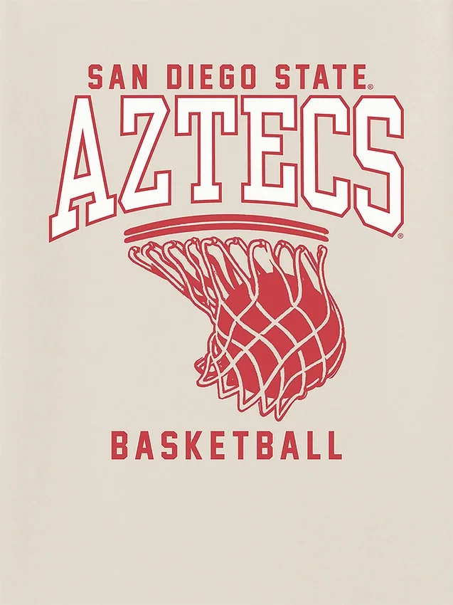 T-shirt avec motif du panier de basket de l'université d'État de San Diego
