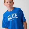 T-shirt bleu pour enfants « Relaxed Logo »