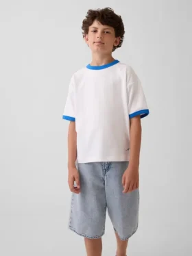 T-shirt bleu pour enfants « Relaxed Logo »