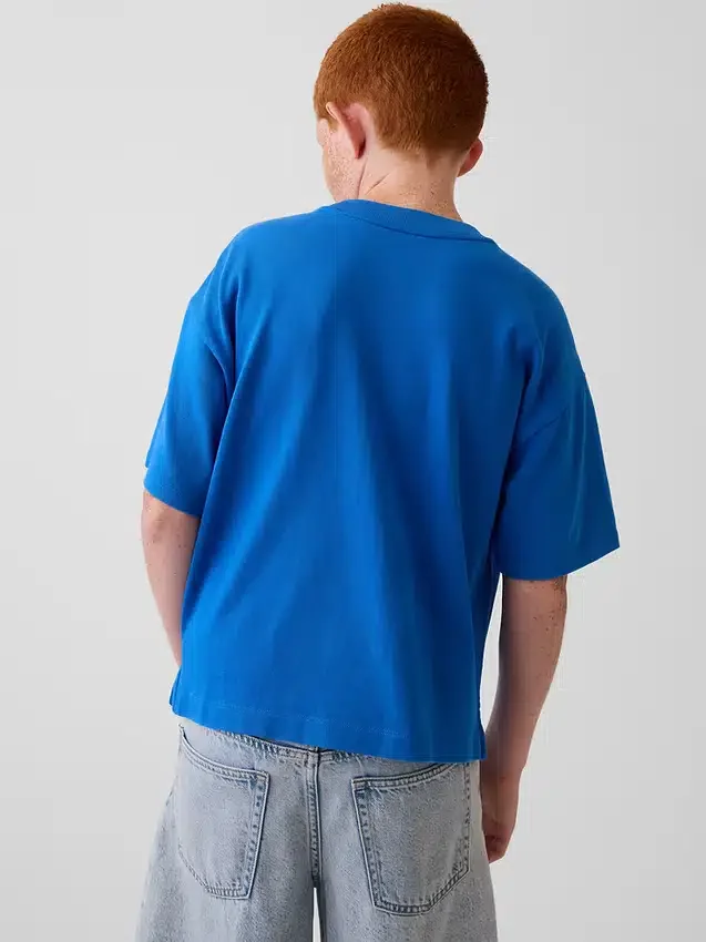 T-shirt bleu pour enfants « Relaxed Logo »