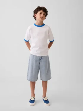 T-shirt bleu pour enfants « Relaxed Logo »