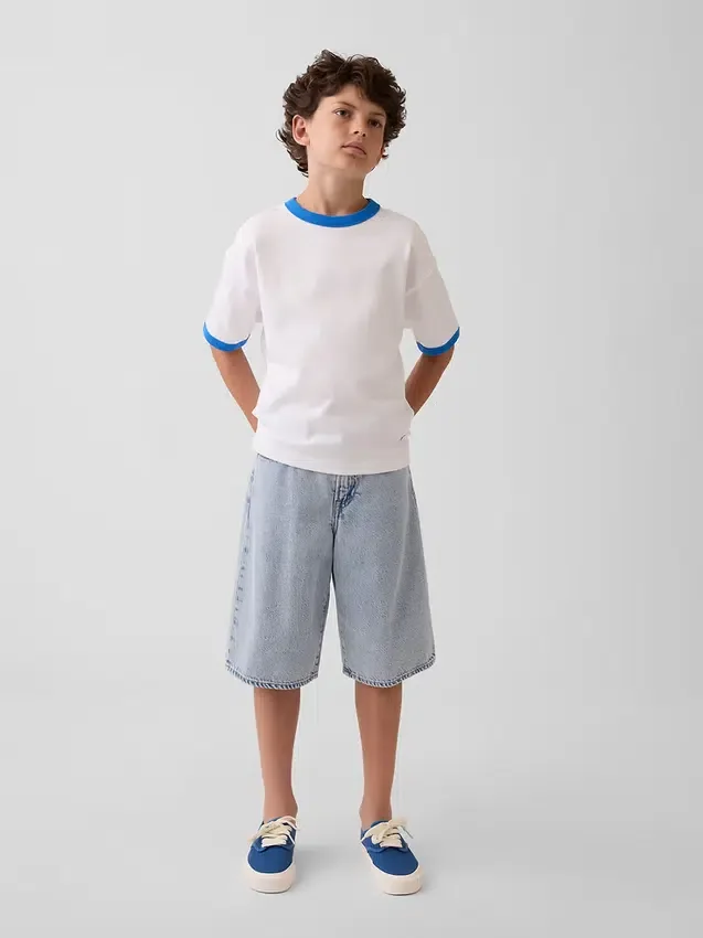 T-shirt bleu pour enfants « Relaxed Logo »