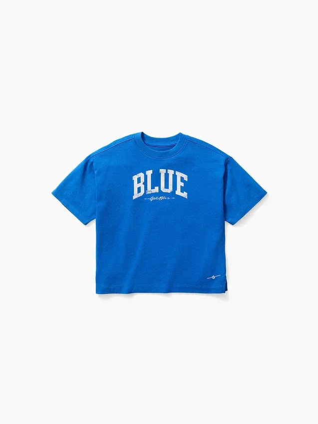T-shirt bleu pour enfants « Relaxed Logo »