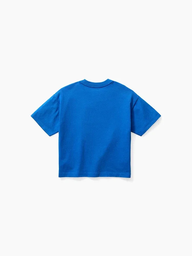 T-shirt bleu pour enfants « Relaxed Logo »