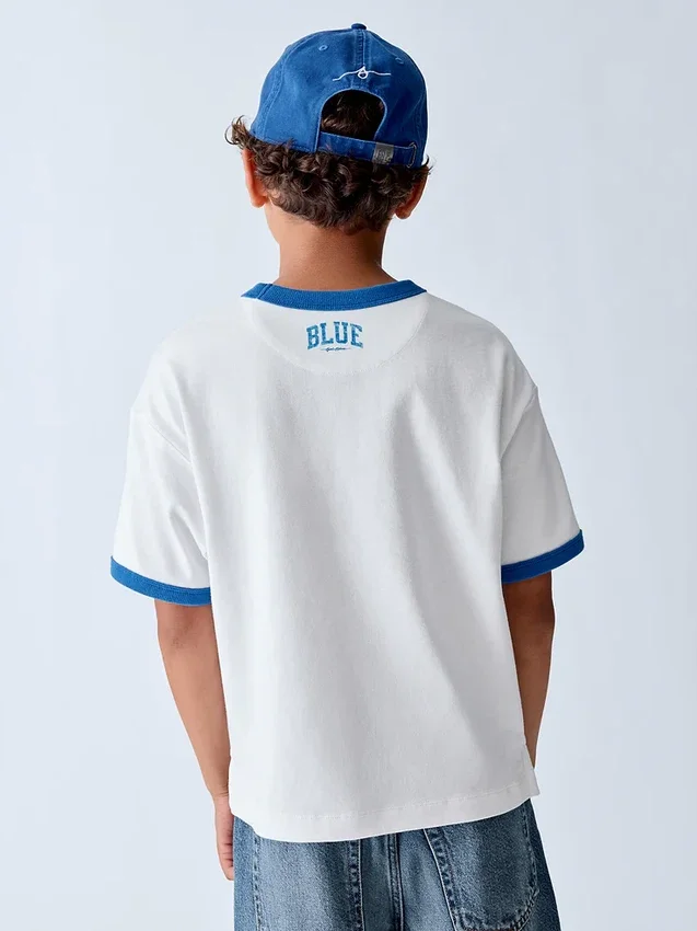 T-shirt bleu pour enfants « Relaxed Logo »