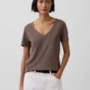 T-shirt à col en V Vintagesoft en coton bio