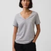T-shirt à col en V Vintagesoft en coton bio