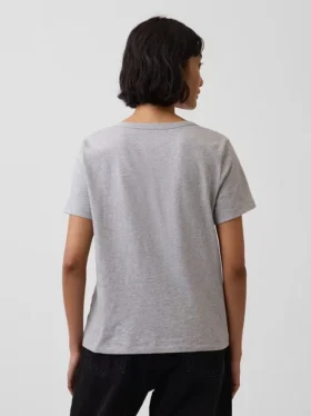T-shirt à col en V Vintagesoft en coton bio