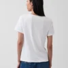 T-shirt à col en V Vintagesoft en coton bio