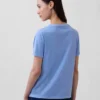 T-shirt à col en V Vintagesoft en coton bio