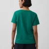 T-shirt à col en V Vintagesoft en coton bio