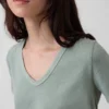 T-shirt à col en V Vintagesoft en coton bio