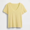 T-shirt à col en V Vintagesoft en coton bio