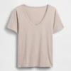 T-shirt à col en V Vintagesoft en coton bio