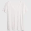 T-shirt à col en V Vintagesoft en coton bio
