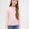 T-shirt à col montant en coton côtelé pour enfant