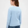 T-shirt à col montant en coton côtelé pour enfant