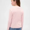 T-shirt à col montant en coton côtelé pour enfant