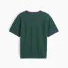 T-shirt à col rond et bordures contrastées pour enfant, imprimé « New York »
