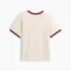T-shirt à col rond et bordures contrastées pour enfant, imprimé « New York »