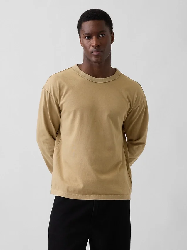 T-shirt court en coton épais