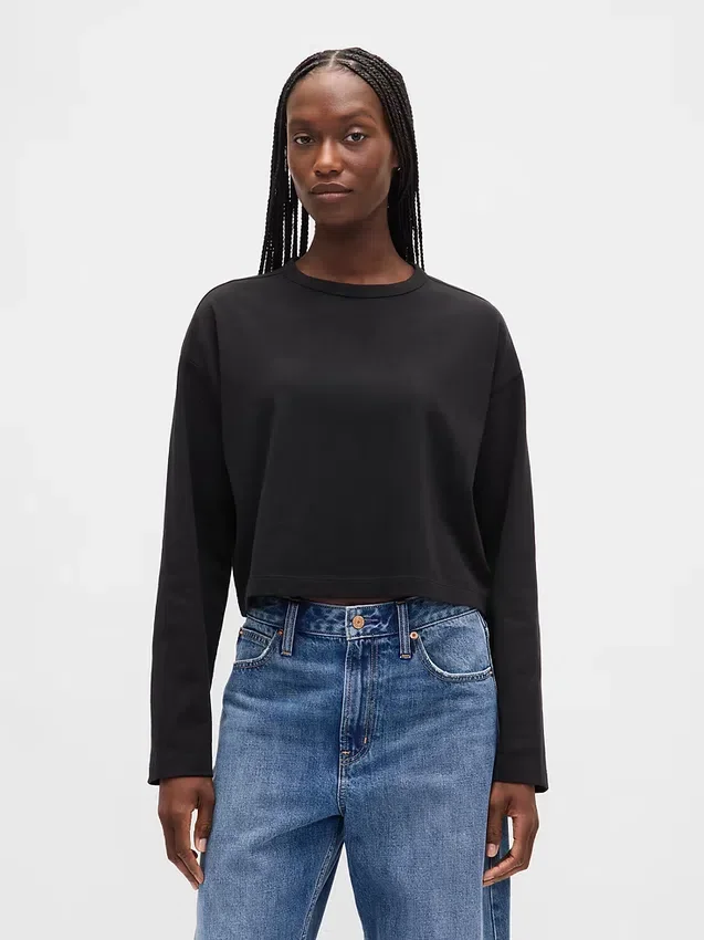 T-shirt court en coton épais