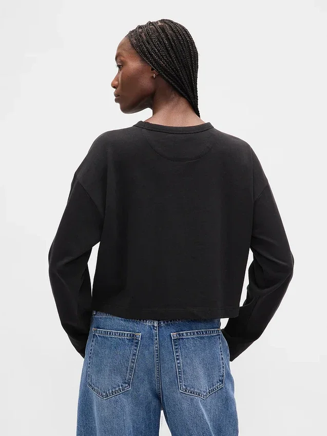 T-shirt court en coton épais