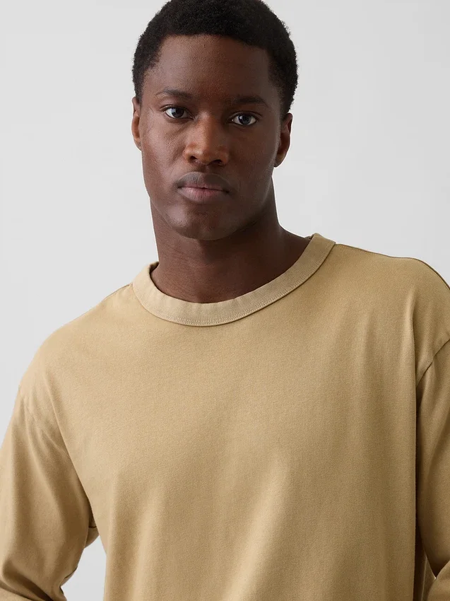 T-shirt court en coton épais