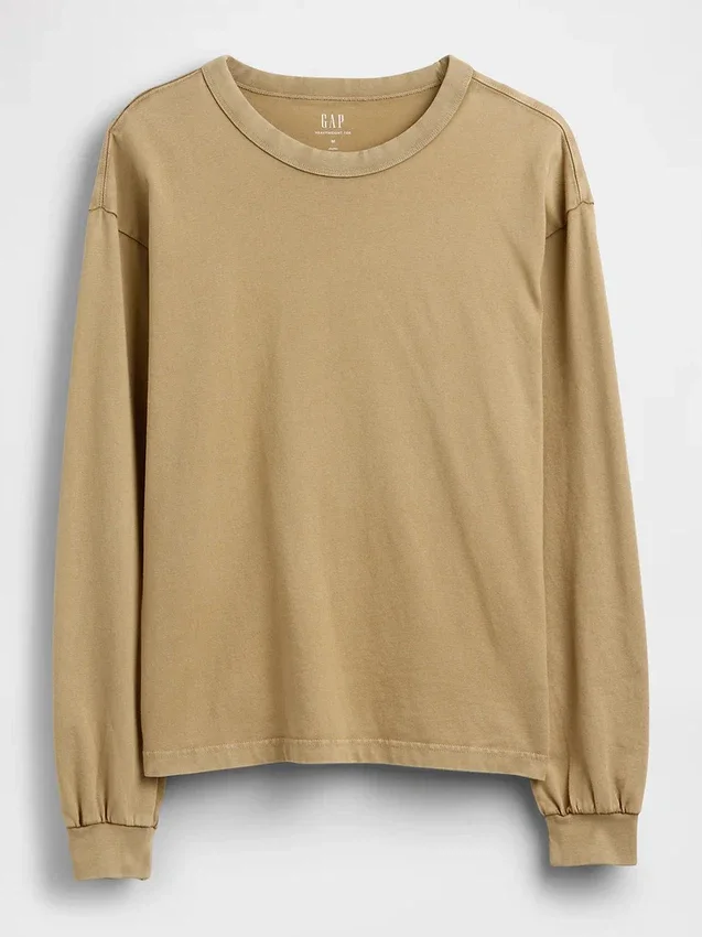 T-shirt court en coton épais