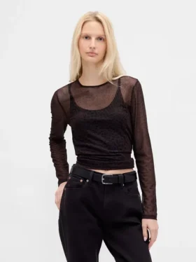 T-shirt court en maille