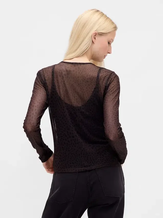 T-shirt court en maille