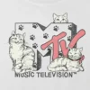 T-shirt court et ample pour enfant avec motif « MTV Cats »
