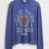 T-shirt court à motif NBA New York Knicks