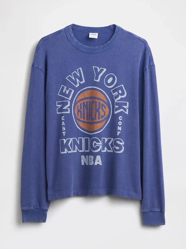 T-shirt court à motif NBA New York Knicks