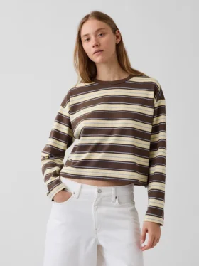 T-shirt court oversize en maille