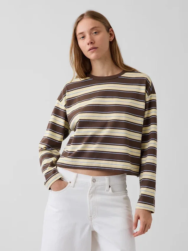 T-shirt court oversize en maille