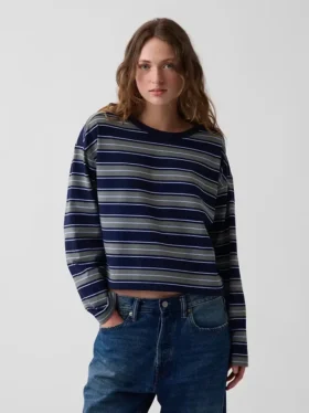 T-shirt court oversize en maille